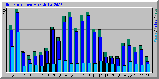 Hourly usage for July 2020