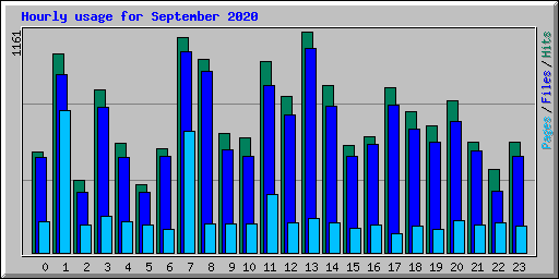 Hourly usage for September 2020