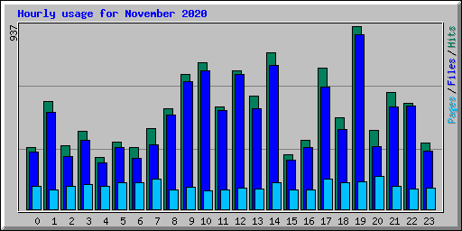 Hourly usage for November 2020