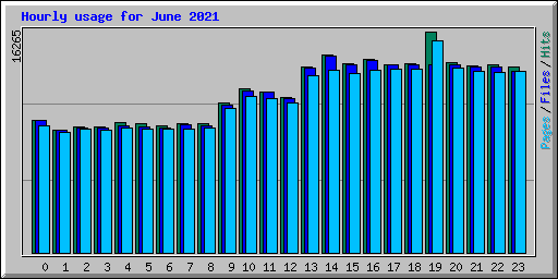 Hourly usage for June 2021