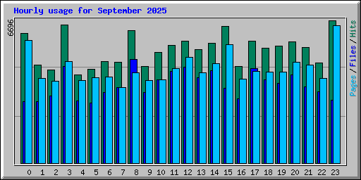 Hourly usage for September 2025