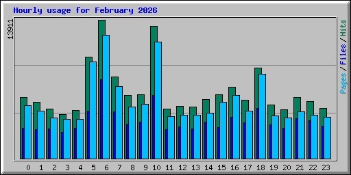 Hourly usage for February 2026