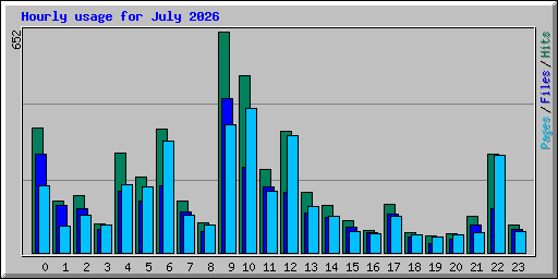 Hourly usage for July 2026